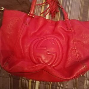 RED Gucci Hobo Bag